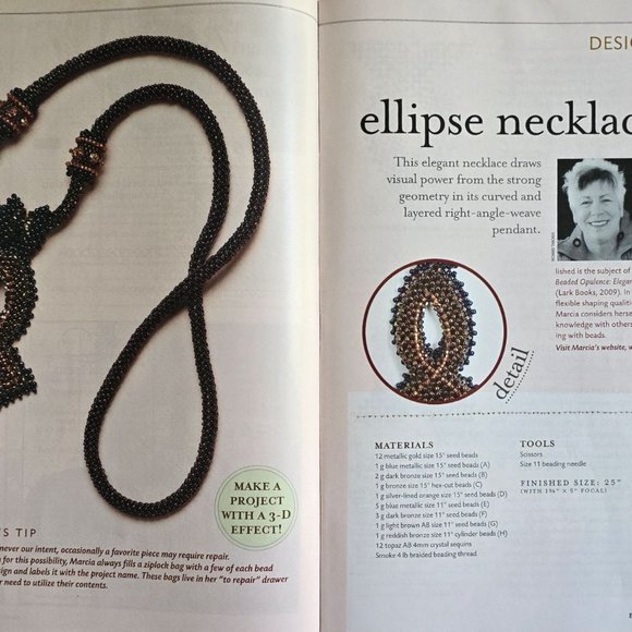 Beadwork Magazine February March 2009 Crystals Galore - Picture 7 of 12